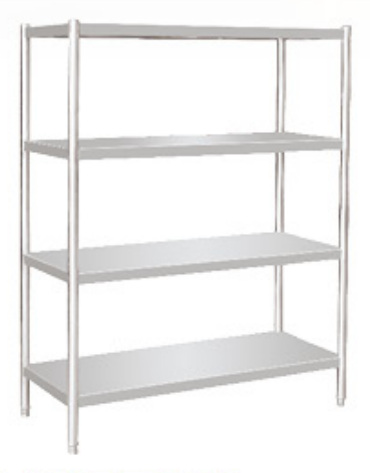 Assembled 4-tier Flat Shelf Rack